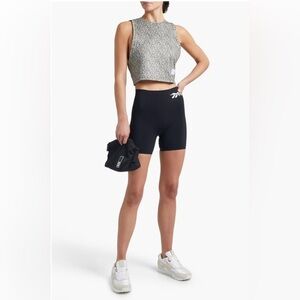 Adam Selman Sport Cropped Floral Print Tank Top size XS